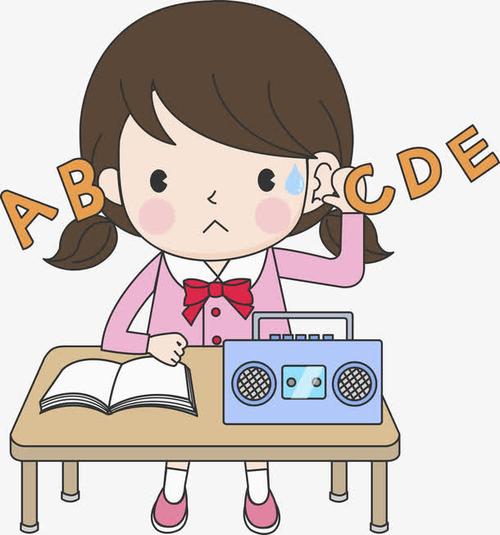 聽英語的女孩